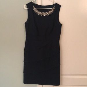 Gently worn Embellished Navy Cocktail Dress